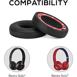 INF Coussinets d'oreille pour Beats Solo 2/3 cuir PU 1 paire Noir