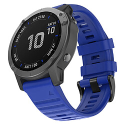 Bracelet de montre de remplacememnt en silicone 22mm Pour Garmin Fenix6 Fenix5 Universel Bleu Fronce