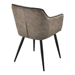 Acheter Helloshop26 Fauteuil de salon élégant siège rembourré design imitation velours polyester métal 79 cm taupe 03_0005209