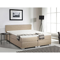 Beliani Lit boxspring en tissu beige 180x200 cm PRESIDENT