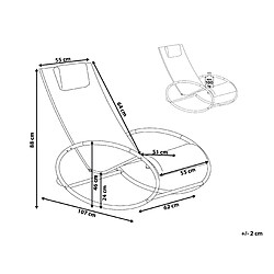 Avis Beliani Chaise longue Tissu Bleu CAMPO