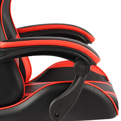 Acheter vidaXL Fauteuil de jeux vidéo et repose-pied Noir et rouge Similicuir