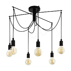 EGLO Plafonnier suspendu 6 lampes Cluster noir