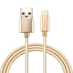 Wewoo Câble or pour Samsung Galaxy S8 et S8 + / LG G6 / Huawei P10 P10 Plus / Oneplus 5 / Xiaomi Mi6 Max 2 / autres Smartphones Tricot Texture USB vers USB-C / Type-C de chargement de synchronisation de données, longueur de câble: 50cm,