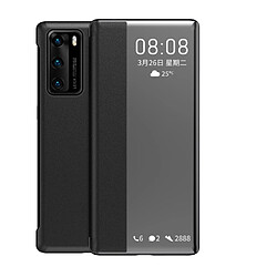 Etui en PU retourner avec fenêtre de visualisation noir pour votre Huawei P40