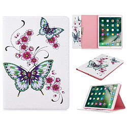 Etui en PU impression de motifs avec support papillon vert pour votre Apple iPad 10.2 (2019)