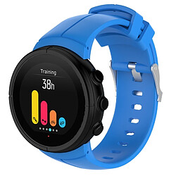 Wewoo Bracelet pour montre connectée Dragonne de remplacement en silicone SUUNTO Spartan Ultra bleu ciel