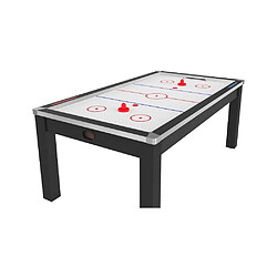 Avis 1001jouets Air Hockey convertible table 8 personnes Toronto noir grainé et blanc (surface de jeu).