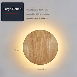 Universal Applique en bois pour l'intérieur, style moderne minimaliste créatif, rond, grande taille