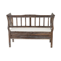 Acheter Mendler Banc banquette de rangement T207 bahut coffre avec coussin ~ bois marron shabby chic