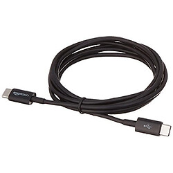 Basics USB 2.0 Type C to Type C Cable - 6 feet 1.8 Meters - Black pas cher