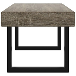 Acheter Maison Chic Table basse,Table Console Table d'appoint, Table pour salon Gris et noir 90x45x40 cm MDF et fer -MN97242