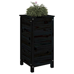 Avis Maison Chic Jardinière,Bac à fleurs - pot de fleur noir 40x40x78 cm bois massif de pin -GKD64143