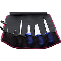 Visiodirect Trousse de couteaux pour professionnel avec 5 poches coloris noir