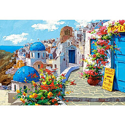 Castorland Puzzle 2000 Pièces Villes et Villages Printemps à Santorin en Carton Multicolore