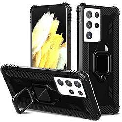 Coque en TPU avec béquille noir pour votre Samsung Galaxy S21 Ultra 5G