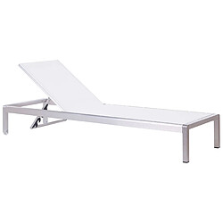 Beliani Chaise longue Métal Blanc FOSSATO