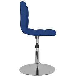 Avis vidaXL Tabouret de bar pivotant Bleu Tissu