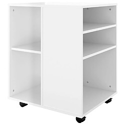 Acheter vidaXL Armoire à roulettes Blanc brillant 60x53x72cm Bois d’ingénierie