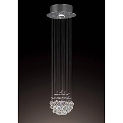 Luminaire Center Suspension Colorado Cluster 1 Ampoule chrome poli/cristal