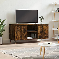 vidaXL Meuble TV chêne fumé 104x35x50 cm bois d'ingénierie