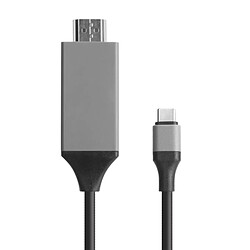 Wewoo Câble noir pour Samsung Galaxy S8 & S8 + / LG G6 / Huawei P10 & P10 Plus / Xiaomi Mi6 & Max 2 et autres Smartphones, Longueur: 2m USB-C / Type-C 3.1 à HDMI Adaptateur Convertisseur