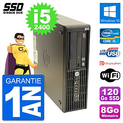 PC HP WorkStation Z210 SFF Intel Core i5-2400 RAM 8Go SSD 120Go Windows 10 Wifi - Occasion