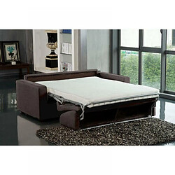 Inside 75 Canapé EXPRESS 3 Places DREAMER Convertible lit 140*197*16 tweed marron matelas 16 cm pas cher