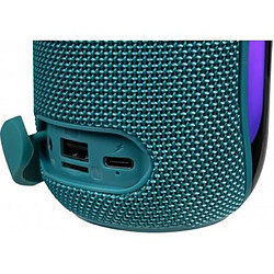 Avis PARTY Enceinte Bluetooth 5.3 30W avec Effets Lumineux et Boucle de Suspension Bleu canard