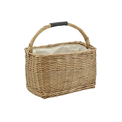 Aubry Gaspard Panier rectangulaire en osier et coton.