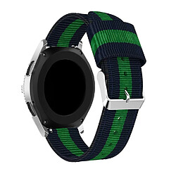 Bracelet en PU sangle de remplacement réglable, largeur : 22mm bleu/vert pour votre Samsung Galaxy Watch 46mm