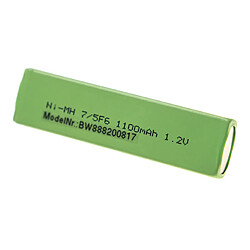 vhbw Batterie 7/5F6, compatible pour Sony NH14WM, NW-MS11, NW-MS9, bouton Top, 1100mAh, 1,2V, NiMH