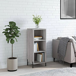 vidaXL Buffet sonoma gris 34,5x32,5x90 cm bois d'ingénierie