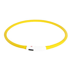 Collier LED Pour Chien Collier USB Rechargeable Anti-perte Colliers Laisse Jaune