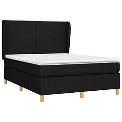 Avis Maison Chic Lit adulte- Lit + matelas,Sommier à lattes de lit avec matelas Noir 140x200 cm Tissu -GKD86168