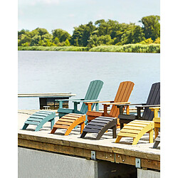 Beliani Chaise de jardin ADIRONDACK Bois d'ingénierie Turquoise