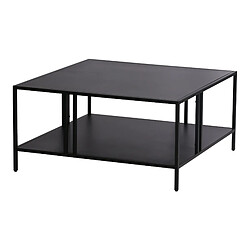 Helloshop26 Table basse métal 40 x 80 x 80 cm noir 03_0008453