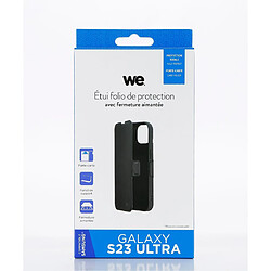 Avis WE Etui folio AIMANTE SAMSUNG GALAXY S23 ULTRA Noir: fermeture magnétique - anti-chocs - Accès caméra – porte-cartes - Fonction support