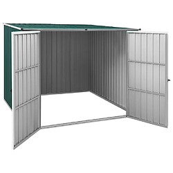 Helloshop26 Abri de jardin cabane cabanon maison de stockage remise extérieur hangar outils robuste 195 x 198 x 159 cm acier galvanisé vert 02_0022371