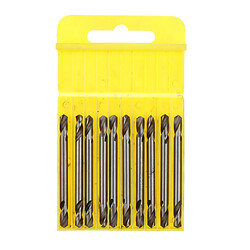 10 pcs haute vitesse acier hss perceuse torsion métal foret double extrémité 4mm