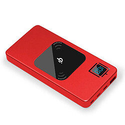 Chrono Qi Banque d'alimentation sans Fil 10000mAh Chargeur Externe avec écran à LED Type C,Compatible avec l'iPhone XR/XS/XS Max/X Le Samsung Galaxy S9 et Plus Device,(rouge)