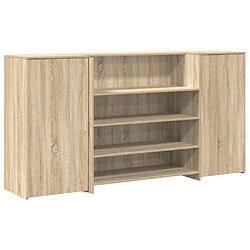 vidaXL Bureau réception chêne sonoma 200x50x103,5 cm bois d'ingénierie