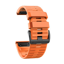 Bracelet de montre en silicone pour Garmin Fenix6X / Fenix5X / FeniX3 HR / D2 / Descent MK1 Orange