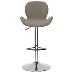 Avis vidaXL Tabourets de bar lot de 2 gris clair velours