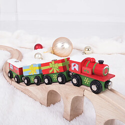 Bigjigs Rail Moteur et wagons de train de Noël