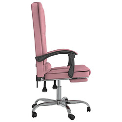 Avis vidaXL Fauteuil de massage inclinable de bureau Rose Velours