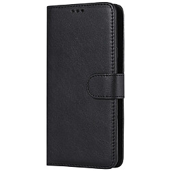 Wewoo Housse Coque Pour LG G7 ThinQ Solid Color Horizontal Flip de protection avec support et fentes cartes et portefeuille et cadre photo et lanière noir