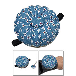 Acheter Coussin D'épingle De Poignet Aiguilles Magnétiques Pincushion Handcraft Tidy Organizer Bleu