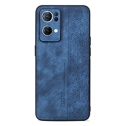 Coque en TPU + PU AZNS anti-chute pour votre Oppo Reno7 Pro 5G - bleu