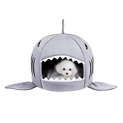 Wewoo Chien d'intérieur chiot chat gris maison chaude requins animaux lit de couchage Nest, taille M: 50x50x48cm